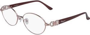 SALVATORE FERRAGAMO-SF2541RA 265 Oval Eyeglasses Shiny Powder