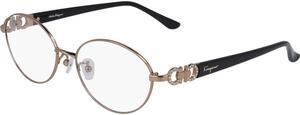 SALVATORE FERRAGAMO-SF2541RA 705 Oval Eyeglasses Shiny Bronze