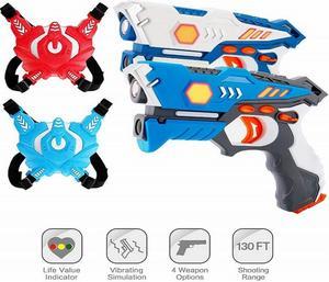 Xiaoyun infrared laser tag toy gun versus gunshot light indoor and outdoor game gift set Children gift Kids Multiplayer2guns2vest