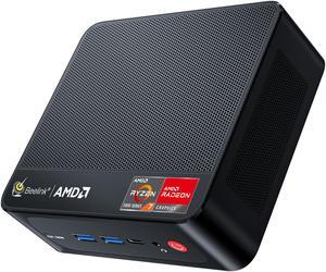 SER5 Mini PC, AMD Ryzen 7 5700U(8C/16T up to 4.3GHz),16GB DDR4 500GB NVME SSD WiFi 6/BT5.2/HDMI+Type-C+DP Triple Display Mini Office Business Gaming Computer