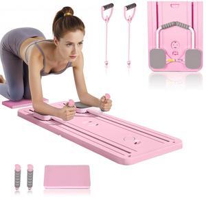 KUYiA Pilates Portable Reformer 2025 Portable Foldable Design Pilates at Home Workout Equipment Suitability Workout Equipment for Women(Pink)