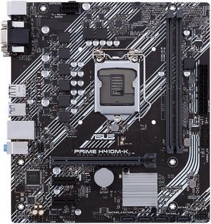 ASUS PRIME H410M-K Intel H410 LGA 1200 micro ATX motherboard with DDR4, DVI, D-Sub, USB 3.2 Gen 1 interface, SATA 6 Gbps, COM header