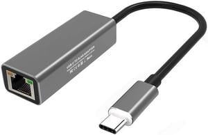 USB C to Gigabit Ethernet Adapter, 1000M RJ45 LAN Network Adapter Compatible MacBook Pro (Thunderbolt 3), 2018 2019 iPad Pro & Mac Air, Surface Book 2/Go, Chromebook 13/15, More (Space Gray)
