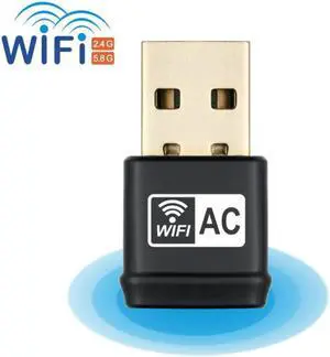 SAKOSE AC600 Dual Band USB WiFi Adapter 150+433Mbps Wireless Dual Band 2.4G/5G 11AC Wireless Mini Adapter