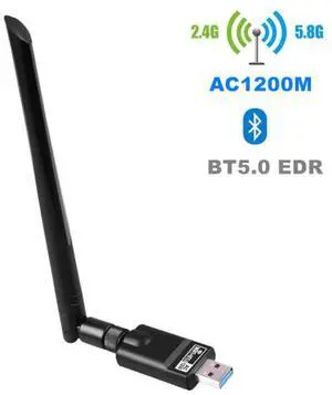 SA USB 3.0 Bluetooth 5.0 WiFi adapter AC 1200Mbps, 1300Mbps suitable for PC, wireless Wi-Fi dongle dual-band 2.4G / 5.8G with antenna support, Windows 10 / 8.1 / 7 / XP / Vista / Mac OS SA USB 3.0 Bluetooth 5.0 WiFi adapter AC 1200Mbps, 1300Mbps suitable for PC, wireless Wi-Fi dongle dual-band 2.4G / 5.8G with antenna support, Windows 10 / 8.1 / 7 / XP / Vista / Mac OS
