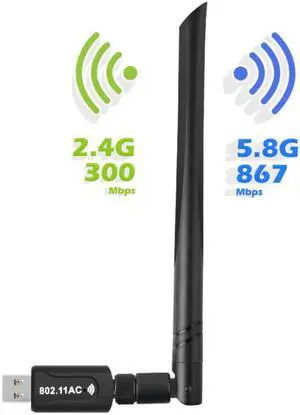 USB WiFi adapter 1200Mbps, USB 3.0 wireless network adapter, dual-band 2.4GHz 5.8GHz 802.11ac WiFi dongle, 5dBi antenna, support Windows 10 8 7 Vista XP, Mac 10.6-10.13, Linux USB WiFi adapter 1200Mbps, USB 3.0 wireless network adapter, dual-band 2.4GHz 5.8GHz 802.11ac WiFi dongle, 5dBi antenna, support Windows 10 8 7 Vista XP, Mac 10.6-10.13, Linux