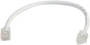 SA 04232 Cat6 Cable - Non-Booted Unshielded Ethernet Network Patch Cable, White  (1 Foot, 0.30 Meters 2 cables per package)