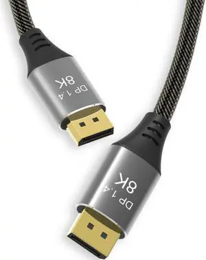 DisplayPort cable 3ft Display Port to DisplayPort version 1.4 8K 165Hz computer monitor data cable