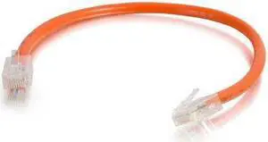 SA 04190 Cat6 Cable - Non-Booted Unshielded Ethernet Network Patch Cable, Orange  (1 Foot, 0.30 Meters 2 cables per package)