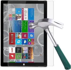 SA Surface Pro 3 Screen Protector,TANTEK [HD-Clear][Anti-Scratch][Anti-Glare][Anti-Fingerprint] Tempered Glass Screen Protector for Microsoft Surface Pro 3 12 inch (2014),-[1Pack]