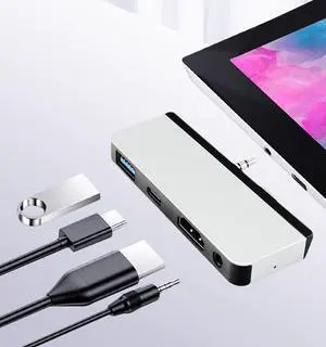 USB3.0 Type-c docking station Type-c to HDMI, USB, Type-c, 3.5mm audio interface adapter