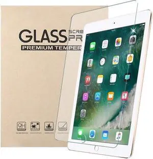 SA New iPad 9.7 2017/2018 Glass Screen Protector, HISSP High Definition Clear 9H Hardness Scratch Resistant Tempered Film for iPad 5th/6th Generation, iPad Air 1, iPad Air 2, iPad Pro 9.7