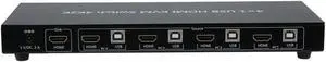 SA KVM-4UHMN KVM Switch, 4 Port HDMI KVM Switch with Cable Kit and Supports EDID HDCP 1080p 3D and Auto Scan,for Windows/XP/Vista Linux and Mac - 4 in 1 out