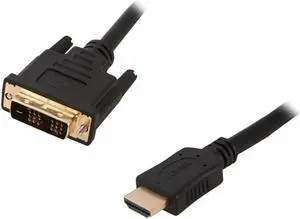 SA HMD-6 6 ft. Black HDMI High Speed Male to DVI-D Male Single Link Cable Male to Male