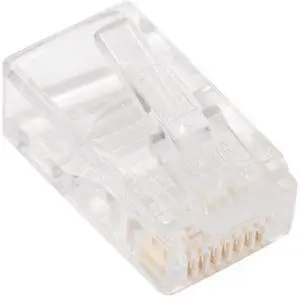 SA RJ-45PLUG Cat 6 Crystal Clear RJ-45 Tip/Connector, 100-Pack