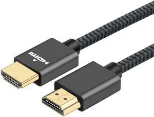 SA 4K HDMI Cable 10 ft,  High Speed 18Gbps HDMI 2.0 Cable, 4K HDR, HDCP 2.2, 3D, 2160P, 1080P, Ethernet - Braided HDMI Cord 32AWG, Audio Return(ARC) Compatible UHD TV, Blu-ray, PS4/3, Monitor, PC