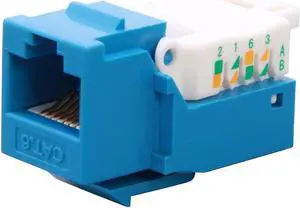 SA RJ45TL-B RJ45TL-Y Cat. 6 Tool Less Keystone Jack - Blue