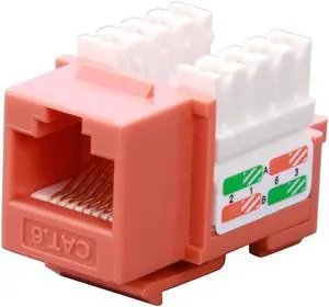 SA RJ45PD-O RJ45PD-Y Cat. 6 Punch Down Keystone Jack - Orange