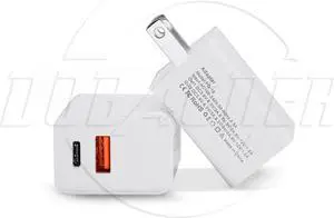 SA USB C Charger, 18W Dual Port Wall Charger Plug , PD with QC 3.0 Power Adapter, Fast Charger for iPhone 12, 12 Mini, 12 Pro, 12 Pro Max, iPad Pro, AirPods Pro, and More (White) SA USB C Charger, 18W Dual Port Wall Charger Plug , PD with QC 3.0 Power Adapter, Fast Charger for iPhone 12, 12 Mini, 12 Pro, 12 Pro Max, iPad Pro, AirPods Pro, and More (White)