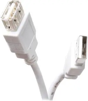 SA USB2-10MF-W White Type A Male to Type A Female USB 2.0 Extension Cable