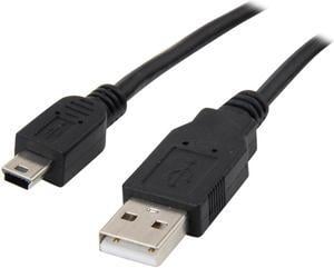 SA USB2-15MIN Black USB 2.0 Type A Male to Mini B Male Cable
