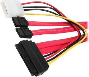 SA Model SAS2927 25" Serial Attached SCSI (SAS) 29pin to 2x7pin Sata and Power Cord Cable