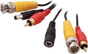 SA SCC-100RB 100 ft. Security Camera Cable + Power, BNC Male + RCA Male + DC Male to Female - OEM