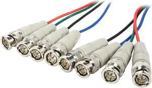 SA 4BNC-6MM 6 ft. 4BNC to 4BNC Cable, Male to Male, Beige Male to Male