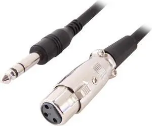 SA Model MICPH-6MF 6 ft. 1/4" Stereo Microphone Plug to 3 pin XLR Female Cable - OEM