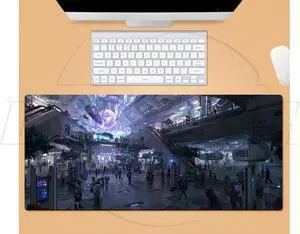 SA Cyberpunk 2077Large soft Second element anime game keyboard Non-slip Rubber sole Expand Office games Suitable for PC/laptop/desktop computer desk Large mouse pad