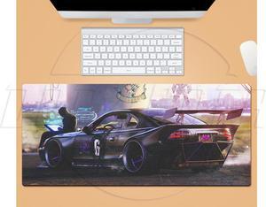 SA Cyberpunk 2077 Large XXL Gaming Mouse Pad with Stitched Edges Non-Slip Rubber Base Desk Cover Computer Keyboard Desk Pad 0.12“ x 35.40” x 15.70“ (900X400X4MM)Anime Gamingmouse padsoft Ultra durable