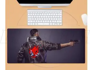 SA Cyberpunk 2077Large 0.12“ x 35.40” x 15.70“ soft Second element anime game keyboard Non-slip Rubber sole Expand Office games Suitable for PC/laptop/desktop computer desk Large mouse pad