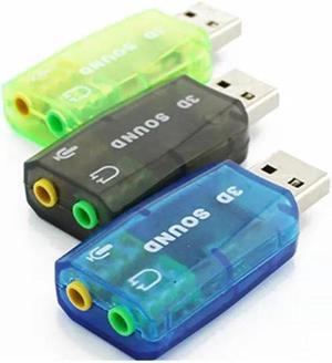 5.1 Channel 3D External USB Audio Sound Card Mic Adapter 3.5mm Jack Stereo Headset For Win XP 7 8 Android Linux for Mac OS
