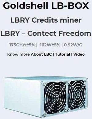 Goldshell LB-BOX 175GH/S(with psu) Mining Machine Low noise Small&simple Home Mining Home Riching new