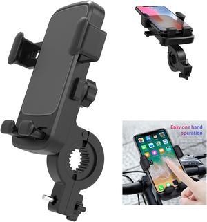 Hannord Bike Phone Mount for Any Smart Phone Universal Phone Mount for Motorcycle Anti Shake Stable Rotation Bike Phone Holder