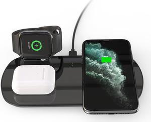 Qi Wireless Charger for Apple Watch 3 in 1 Fast Wireless Charging Station Pad for Airpods Pro iPhone 11 Samsung S20