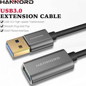 Hannord USB 3.0 Extension Cable Type A Male to Female Extension Cord High Data Transfer Compatible with USB Keyboard,Flash Drive, Hard Drive - 3.3ft.