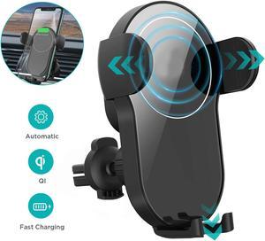 Hannord Wireless Car Charger15W Qi Fast Charging Car Mount Charger AutoClamping Smart Positioning Air Vent Phone Holder Compatible with iPhone1111Pro11Pro MaxXSXRX88SamsungS10S10S9S8