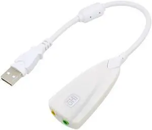 Hannord USB External Stereo Sound Adapter for Windows and Mac. Plug and Play No Drivers Needed - Black