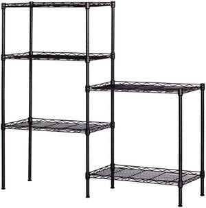 Hannord 5-Tier Wire Shelving, Metal Wire Shelf Storage Rack, Durable Organizer Unit Perfect for Kitchen Garage Pantry Organization in Black, 21.25" W x 11.42" D x 59" H - Black
