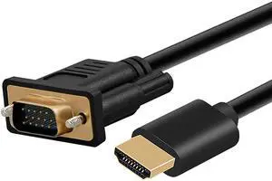 HDMI to VGA, Hannord Gold-Plated HDMI to VGA 16.4 Feet Cable (Male to Male) Compatible for Computer, Desktop, Laptop, PC, Monitor, Projector, HDTV, Raspberry Pi, Roku, Xbox and More HDMI to VGA, Hannord Gold-Plated HDMI to VGA 16.4 Feet Cable (Male to Male) Compatible for Computer, Desktop, Laptop, PC, Monitor, Projector, HDTV, Raspberry Pi, Roku, Xbox and More