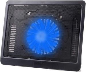 Hannord Laptop Cooler Cooling Pad, Portable Slim Quiet USB Powered Laptop Notebook Cooler Cooling Pad Stand Chill Mat with 1 Blue LED Fans, Fits 10-14Inches