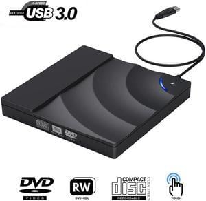 NOLYTH External DVD Drive USB 3.0 Portable CD DVD+/-RW Drive with 3.5mm  Audio Out/2 USB Ports,CD ROM Burner Slim CD/DVD Player for Laptop  Compatible with Mac MacBook Apple Desktop Windows11/10 PC 