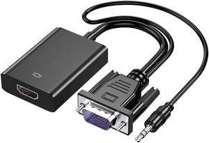 Rankie - Adaptador HDMI a VGA con Puerto de Audio de 3,5 mm, Color