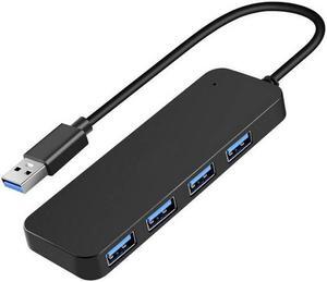 Hannord USB Hub, 4 Port USB 3.0 Data Hub, Ultra-Slim Data USB Splitter for Mobile SSD, MacBook, Mac Pro/ Mini, iMac, Chromebook, Surface Pro, USB Flash Drives, Notebook PC, XPS, and More