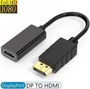 DisplayPort to HDMI, Hannord Uni-Directional Gold-Plated DP Display Port to HDMI Adapter (Male to Female) 1080P HD Converter for Computer Laptop