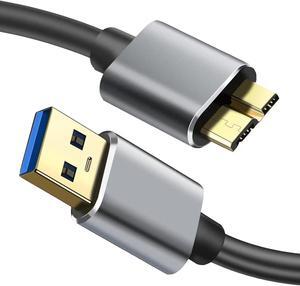Hannord USB 3.0 Hard Drive Cable, USB 3.0 A Male to Micro B High Speed Sync Cord Adapter For SSD HDD External Hard Drive 1.64 ft.