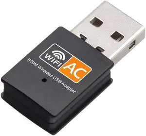 Hannord 600Mbps Wireless USB WiFi Adapter for PC,AC600M USB WiFi Dongle 802.11ac Wireless Network Adapter with Dual Band 2.4GHz/5Ghz for Desktop Laptop Support Windows 10/8/7/XP, MAC OS,Linux