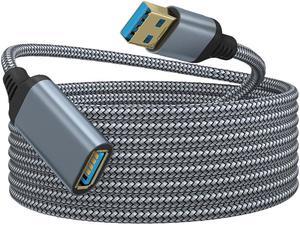 Hannord USB Extension Code, USB Extension Cable Type A Male to Female 5Gbps High-Speed Data Transfer, USB 3.0 Extension Compaticable with Keyboard, Mouse, TV, Handle, Projector ,Gray 1.64 ft.
