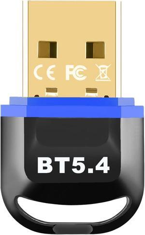 Hannord USB Bluetooth 5.4 Adapter Plug & Play Bluetooth Dongle Receiver Long Range Support Windows 11/10/8.1 for Desktop Laptop PS/Xbox Keyboard Mouse Headset